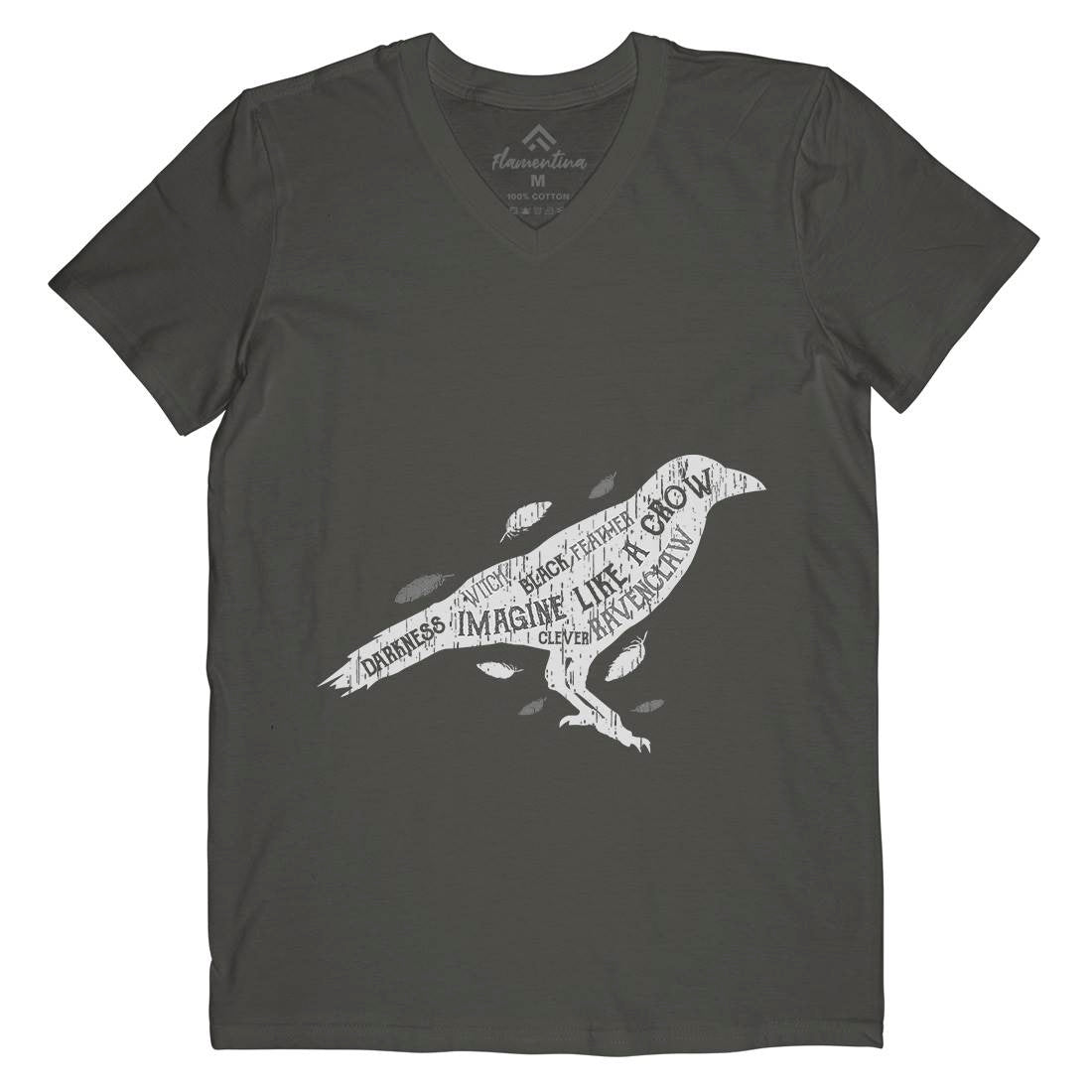 Crow Darkness Mens V-Neck T-Shirt Animals B701