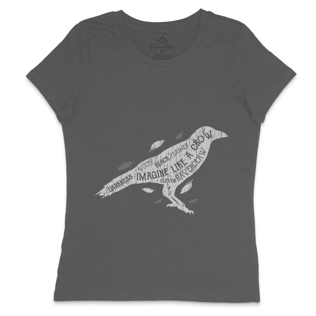 Crow Darkness Womens Crew Neck T-Shirt Animals B701