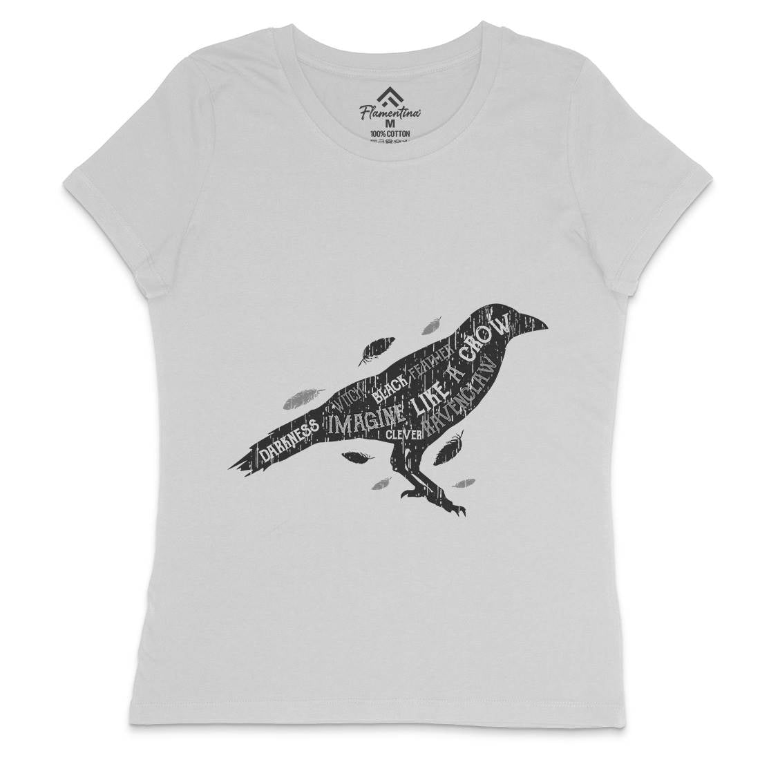 Crow Darkness Womens Crew Neck T-Shirt Animals B701