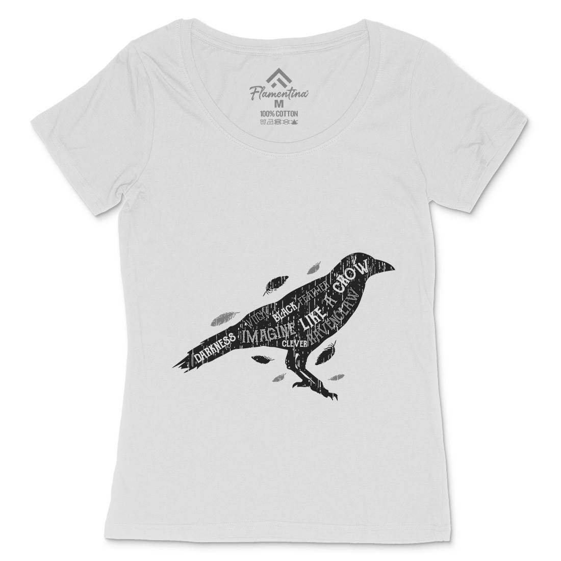 Crow Darkness Womens Scoop Neck T-Shirt Animals B701