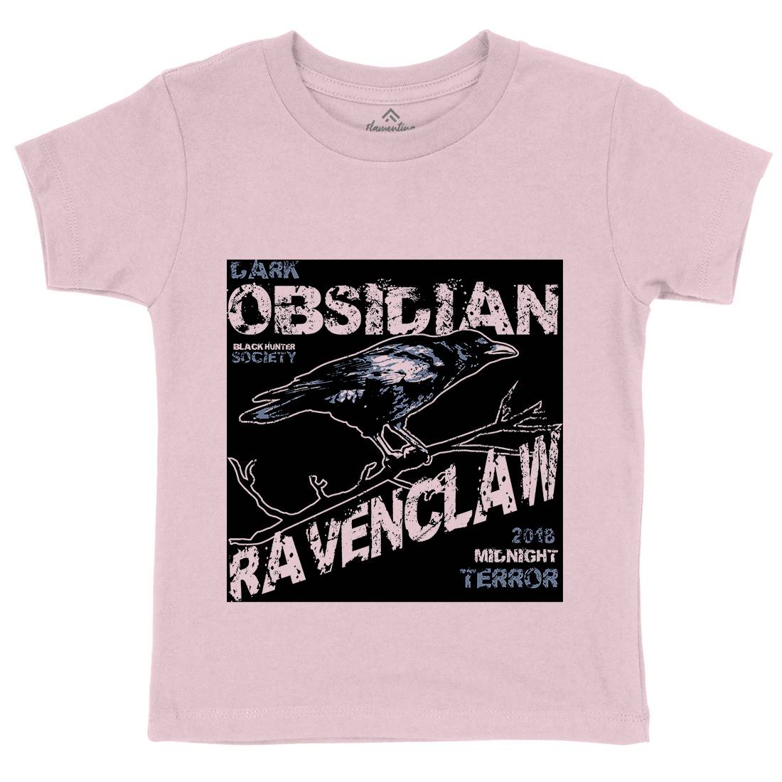 Crow Raven Kids Organic Crew Neck T-Shirt Animals B702