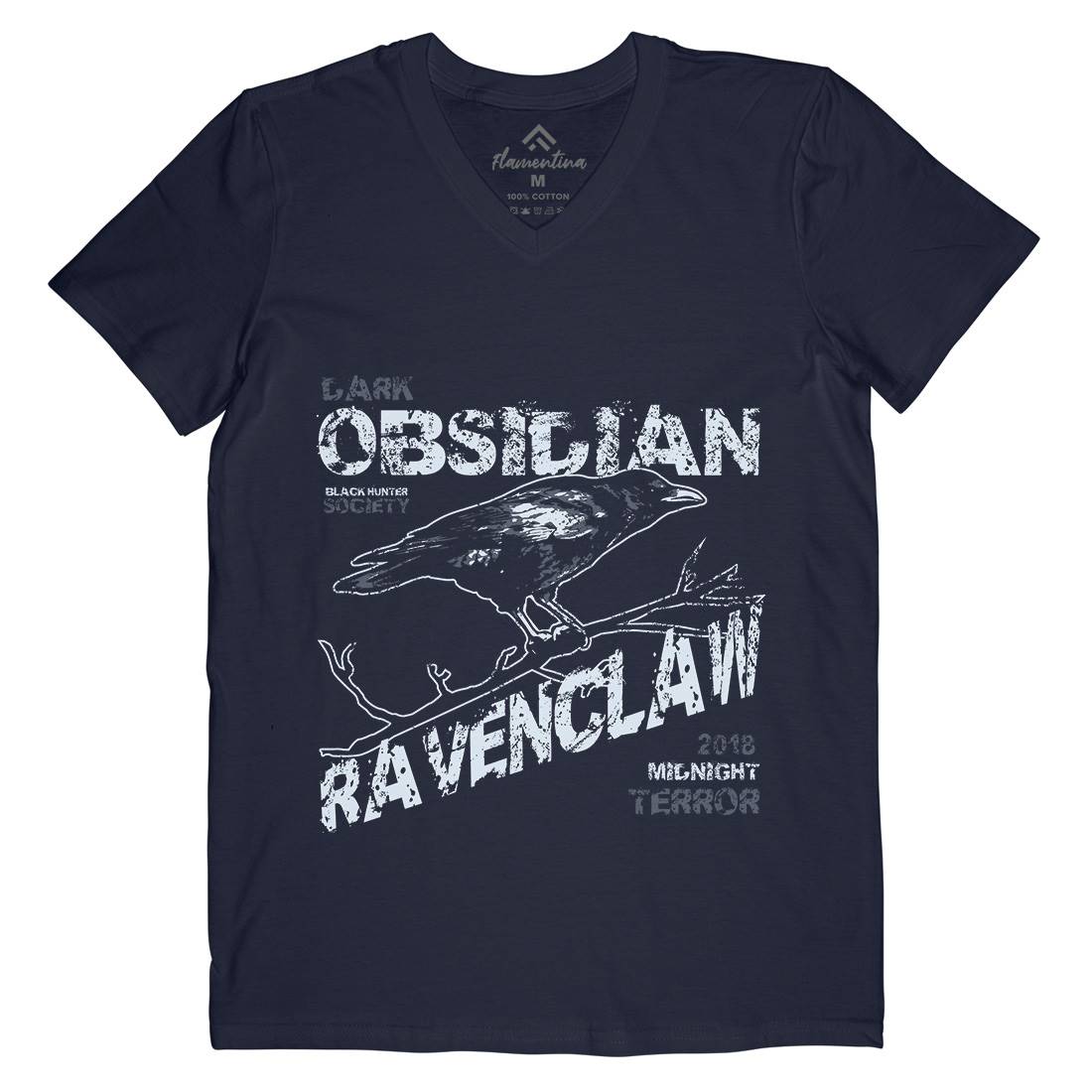 Crow Raven Mens Organic V-Neck T-Shirt Animals B702