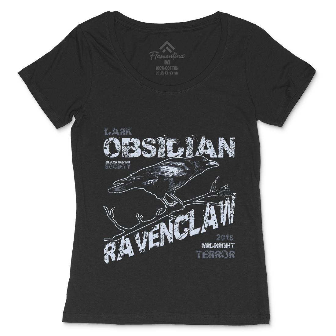Crow Raven Womens Scoop Neck T-Shirt Animals B702
