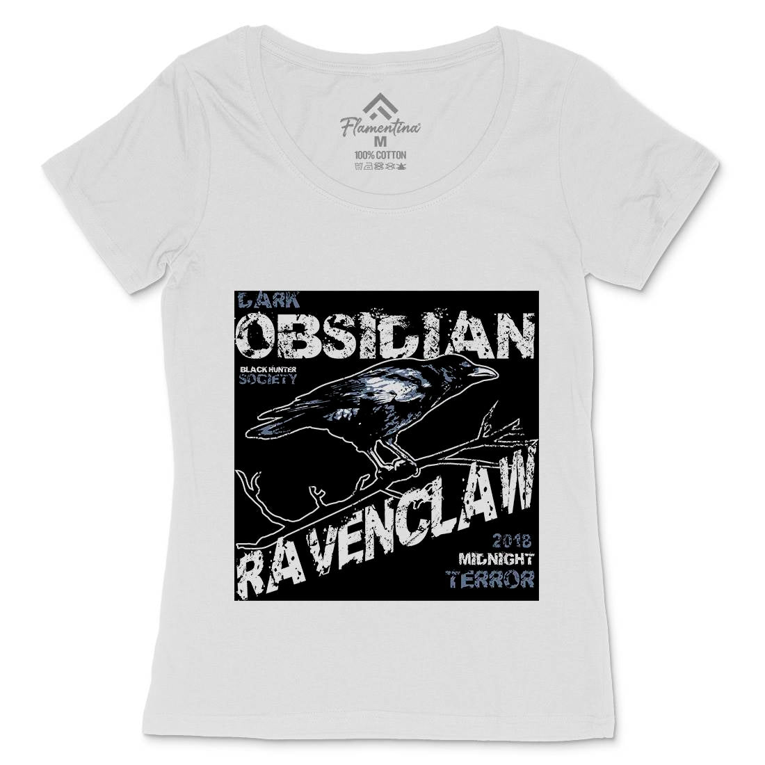 Crow Raven Womens Scoop Neck T-Shirt Animals B702