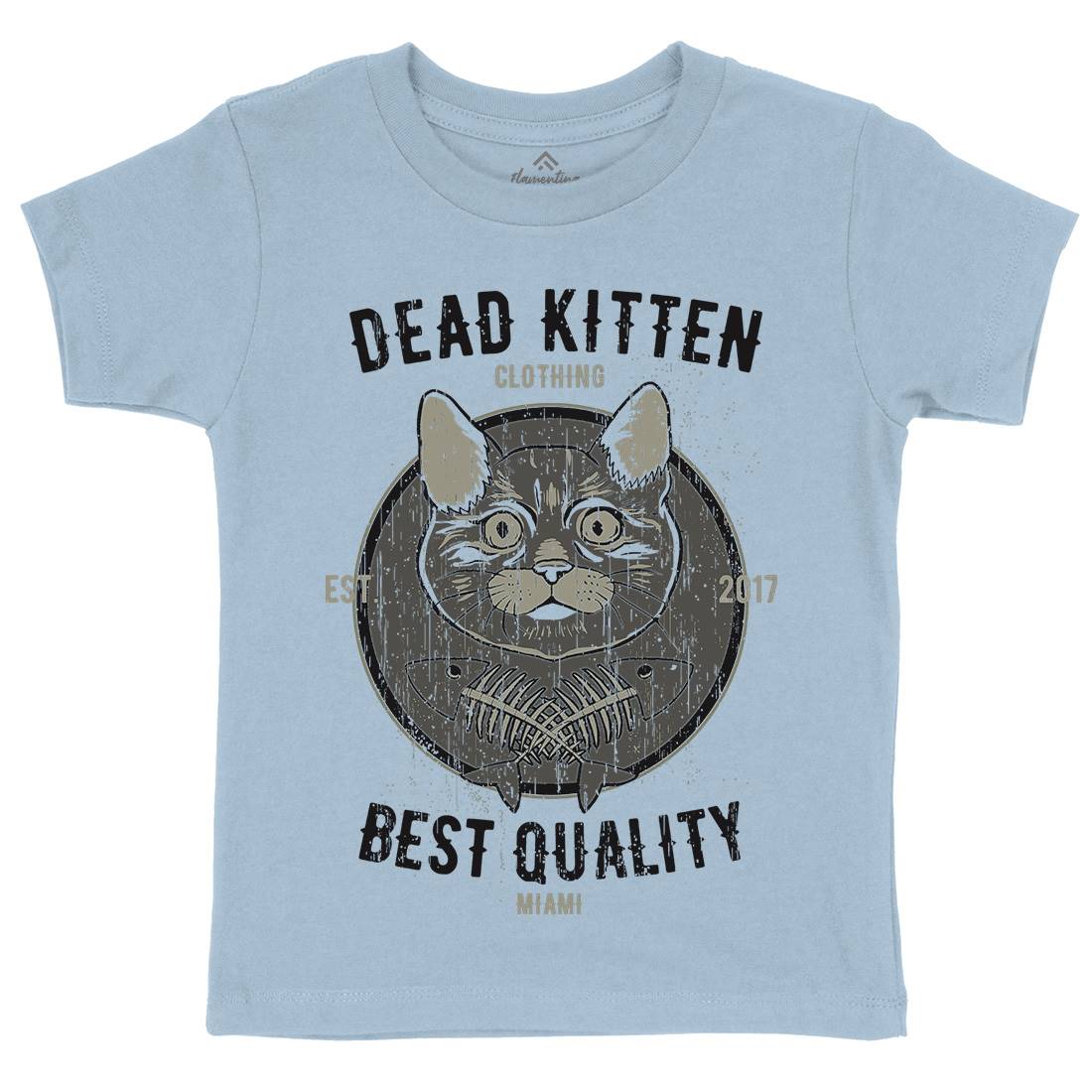 Dead Kitten Kids Crew Neck T-Shirt Animals B703
