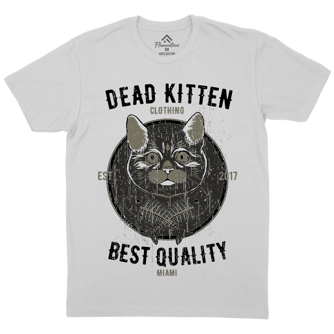 Dead Kitten Mens Crew Neck T-Shirt Animals B703