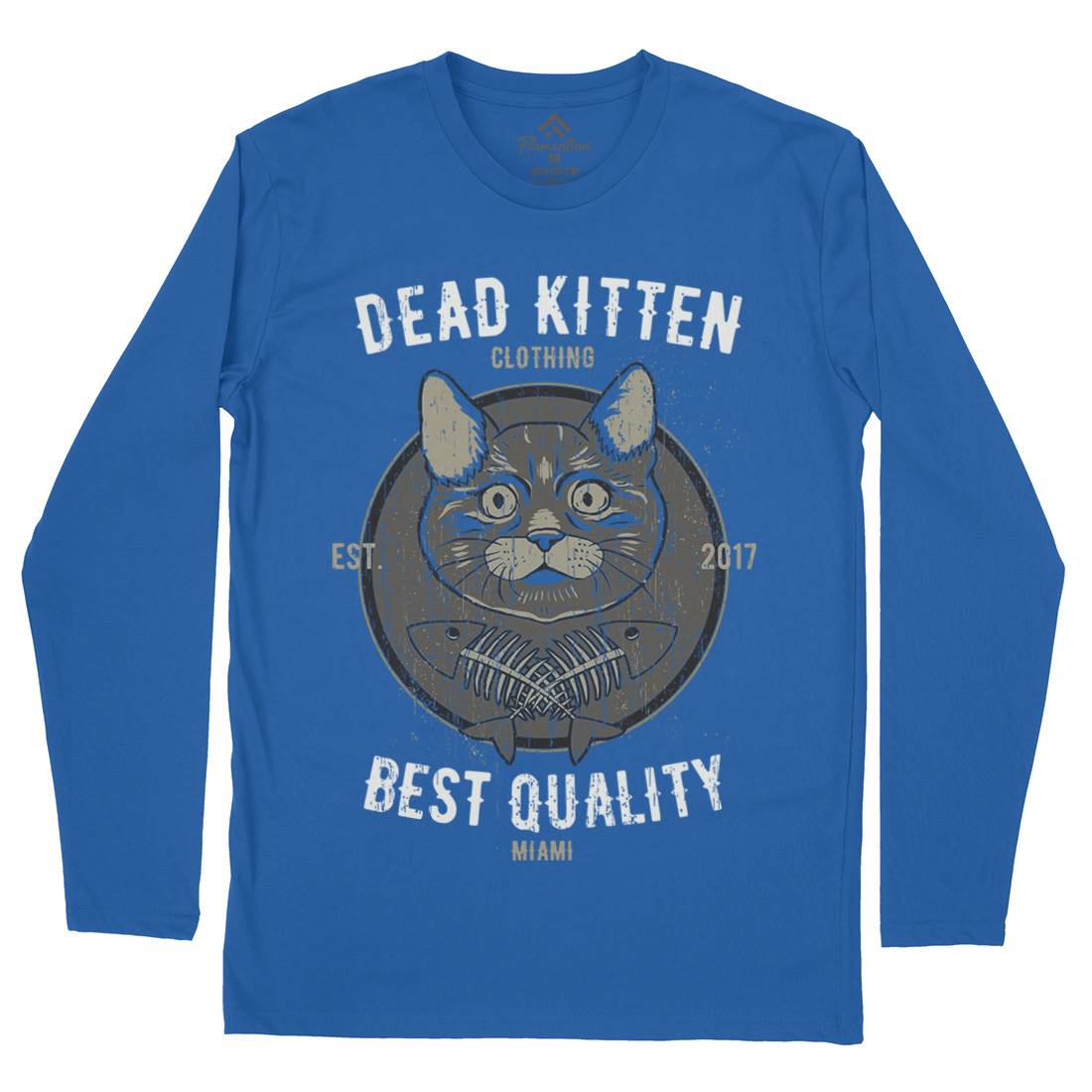 Dead Kitten Mens Long Sleeve T-Shirt Animals B703