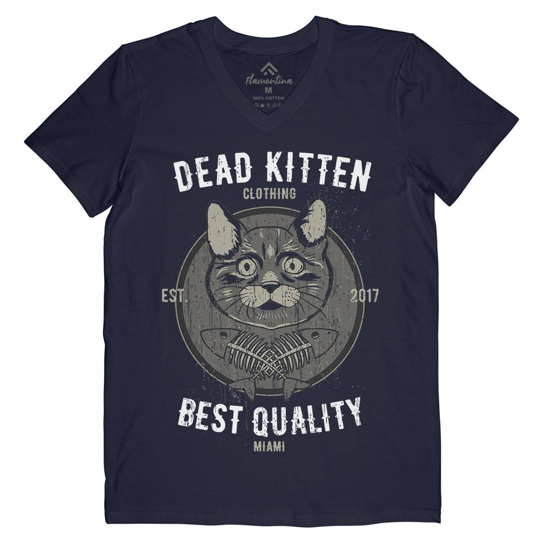 Dead Kitten Mens V-Neck T-Shirt Animals B703