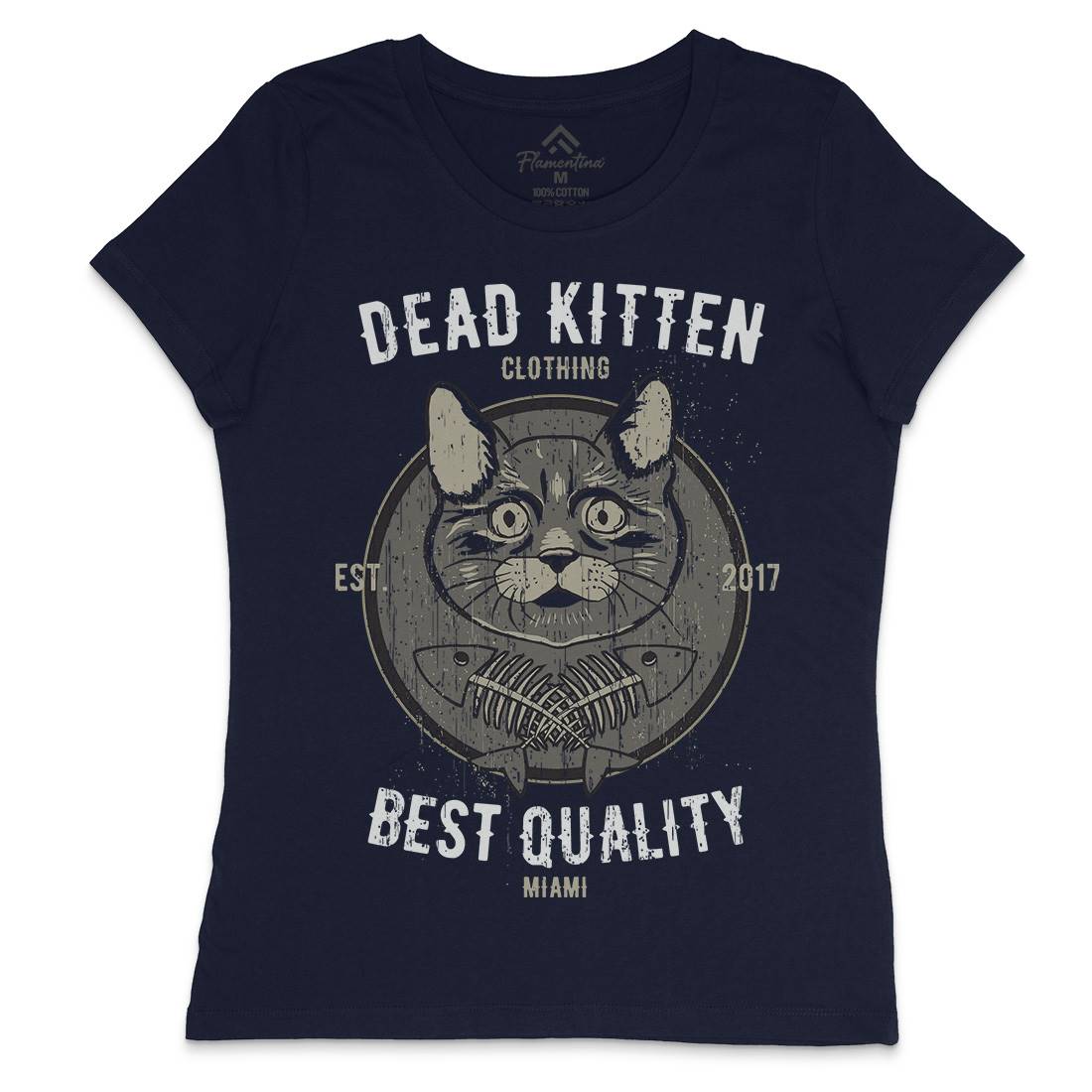 Dead Kitten Womens Crew Neck T-Shirt Animals B703