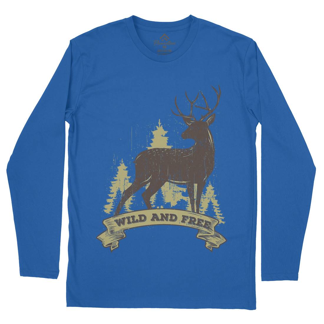 Deer Mens Long Sleeve T-Shirt Animals B704