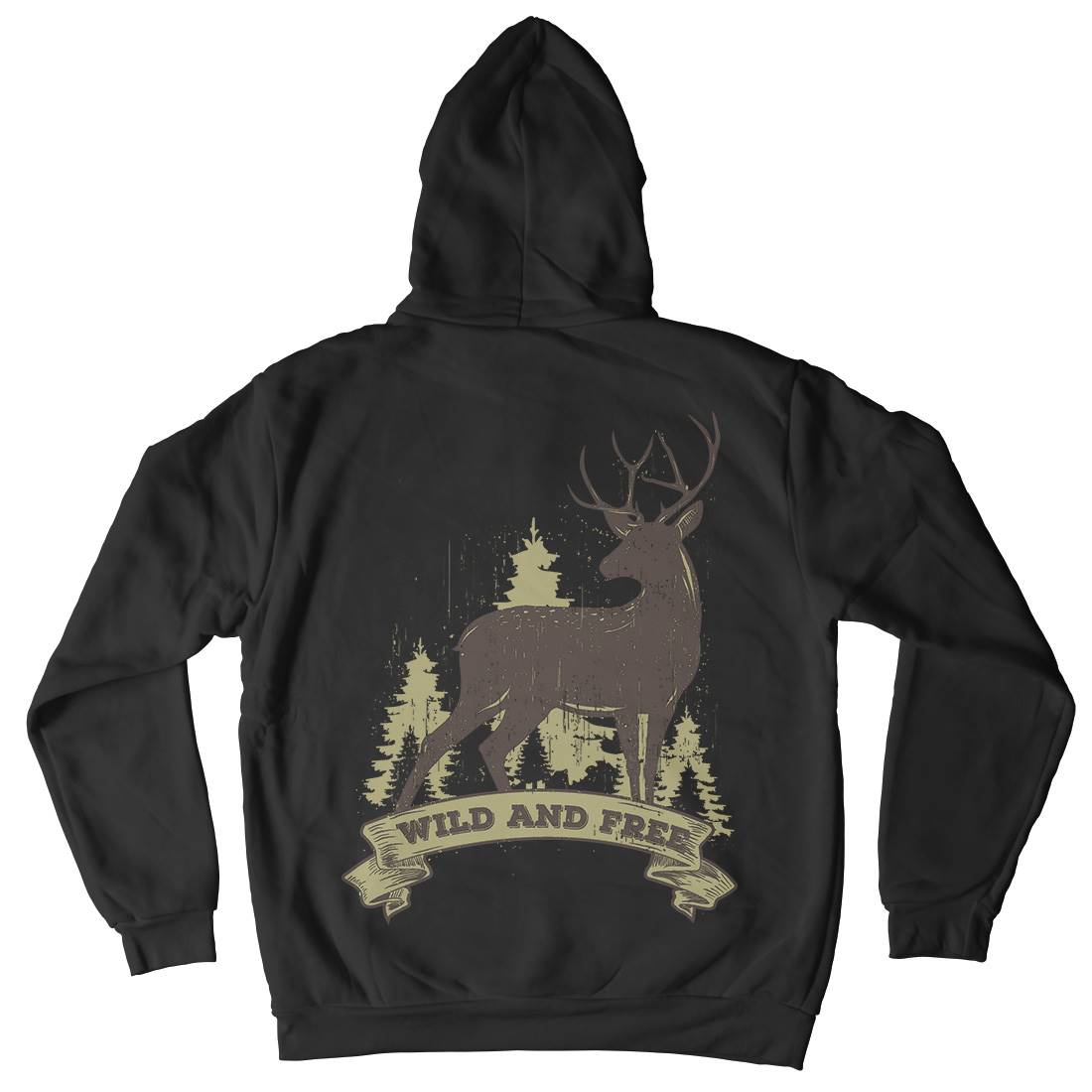 Deer Mens Hoodie With Pocket Animals B704