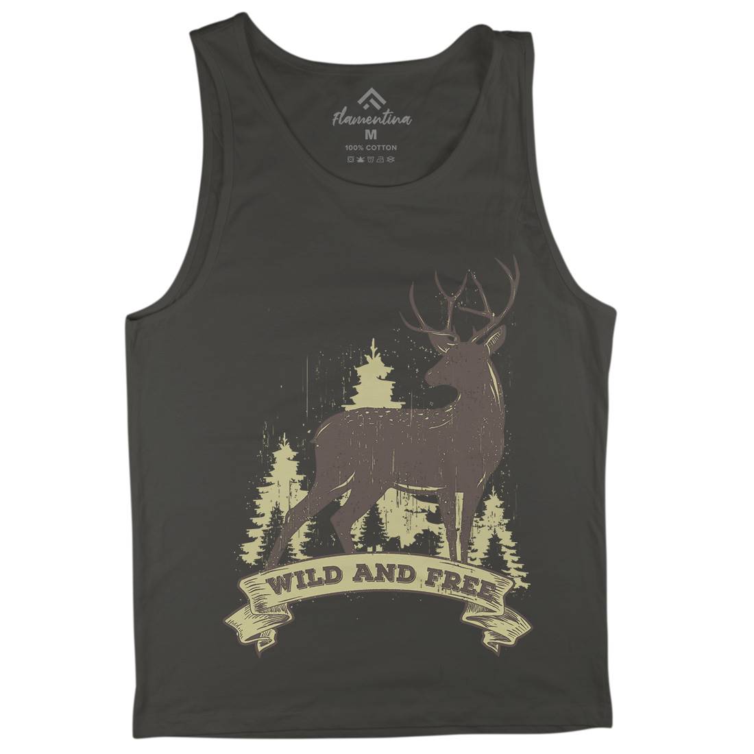 Deer Mens Tank Top Vest Animals B704