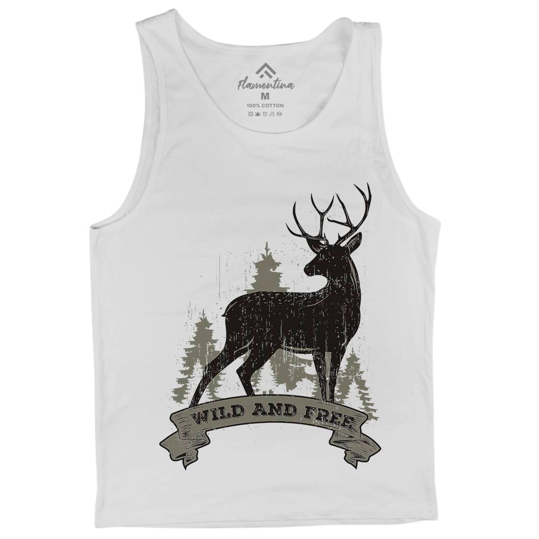 Deer Mens Tank Top Vest Animals B704