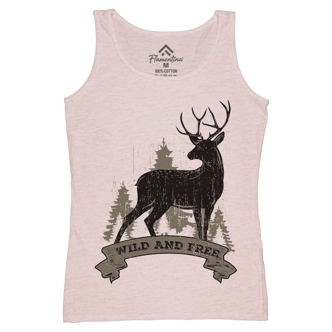 Deer Womens Organic Tank Top Vest Animals B704