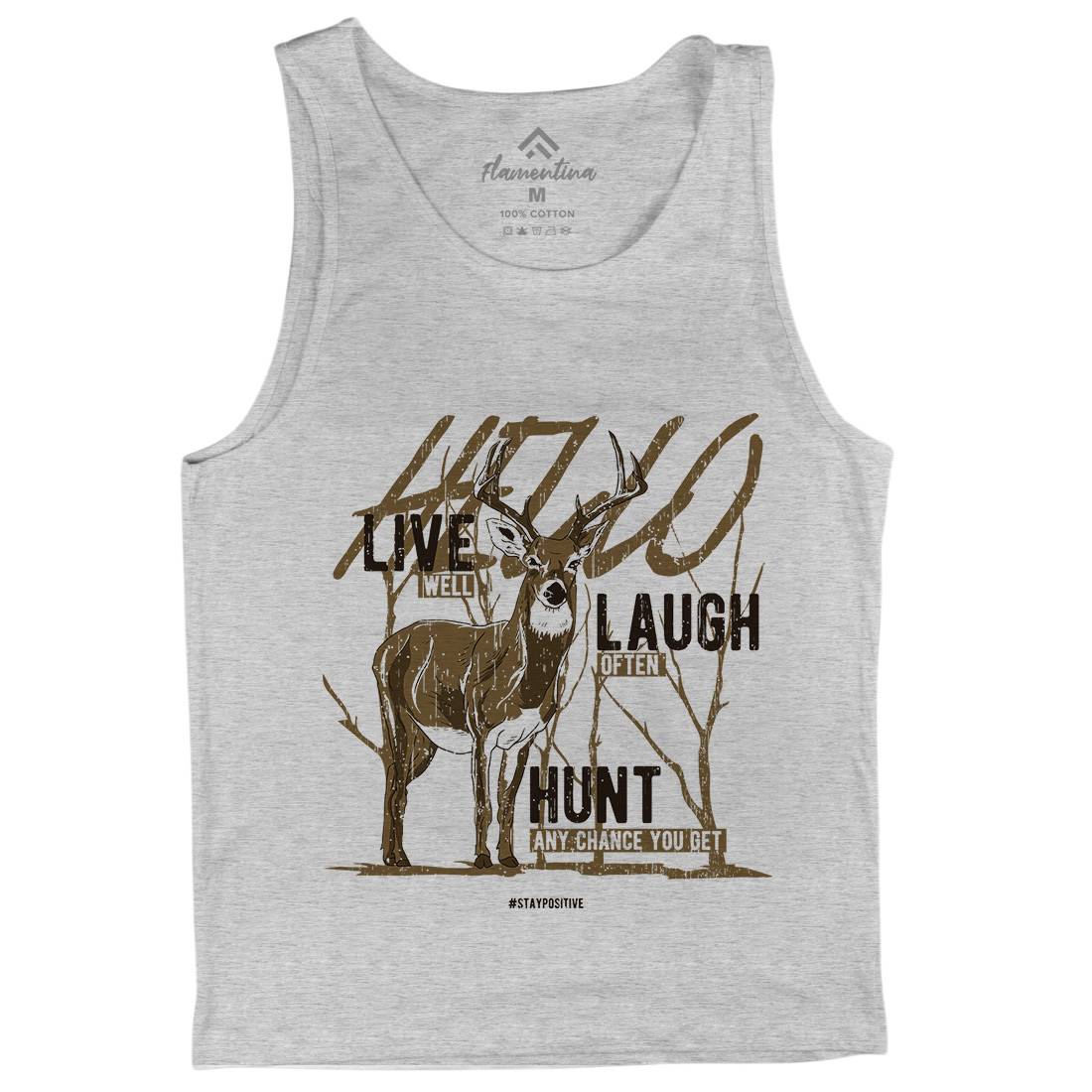 Deer Live Laugh Mens Tank Top Vest Animals B705