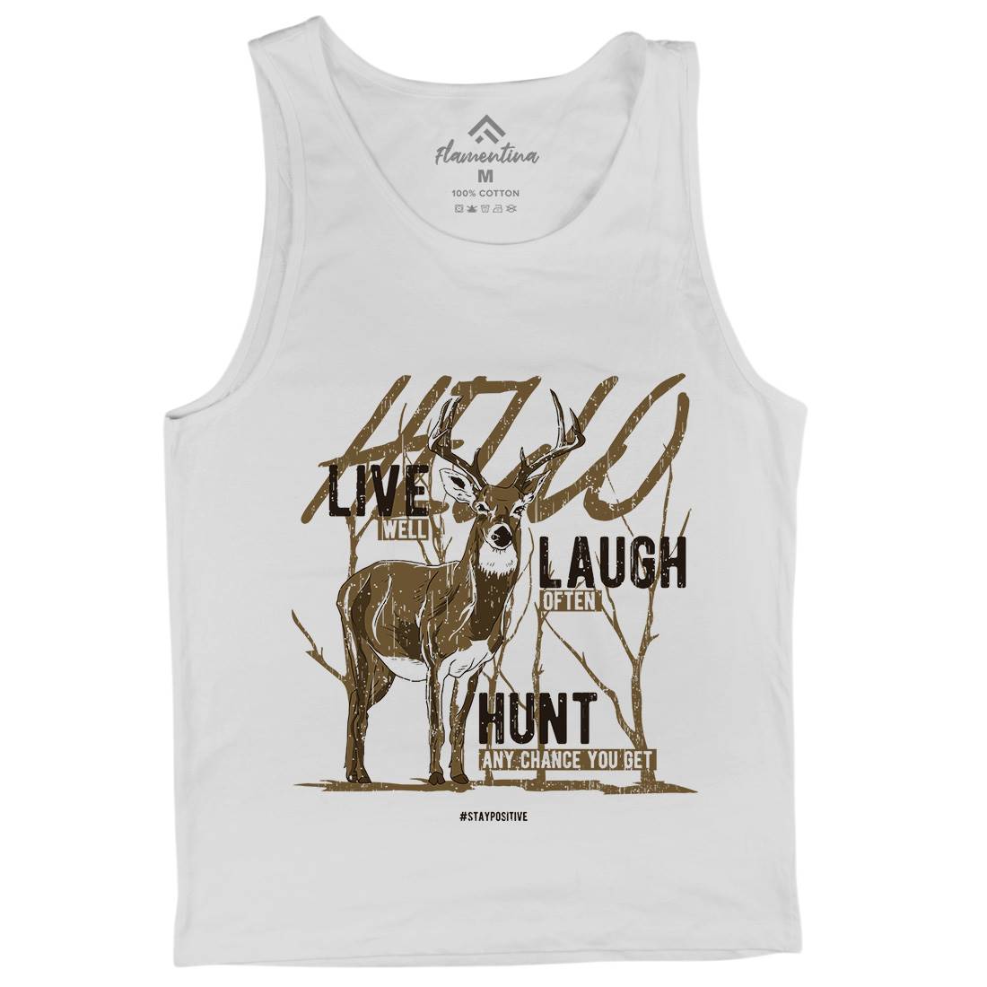 Deer Live Laugh Mens Tank Top Vest Animals B705