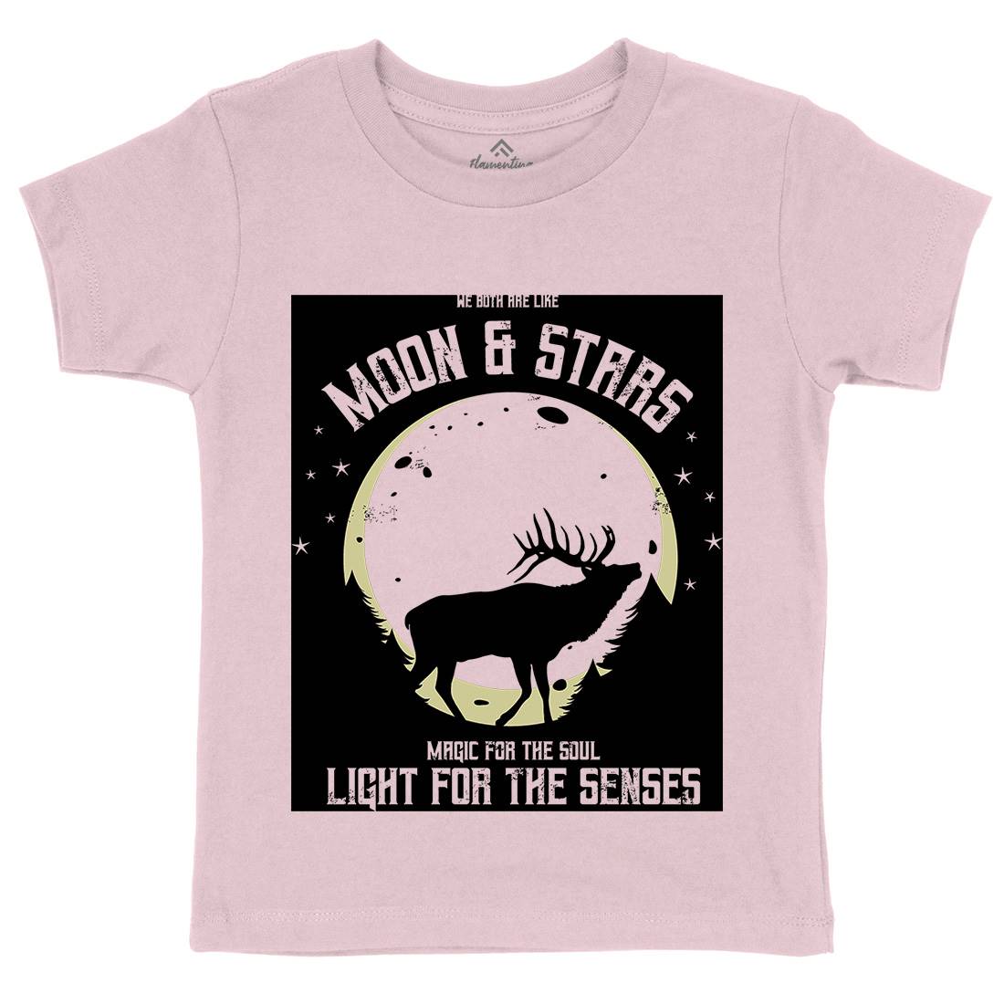 Deer Moon Kids Organic Crew Neck T-Shirt Animals B706