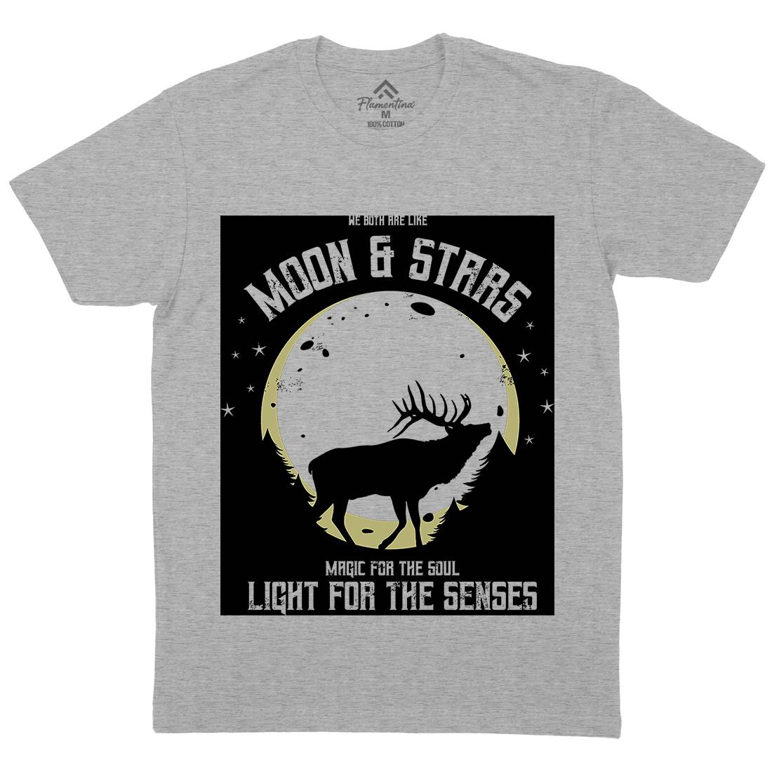 Deer Moon Mens Crew Neck T-Shirt Animals B706