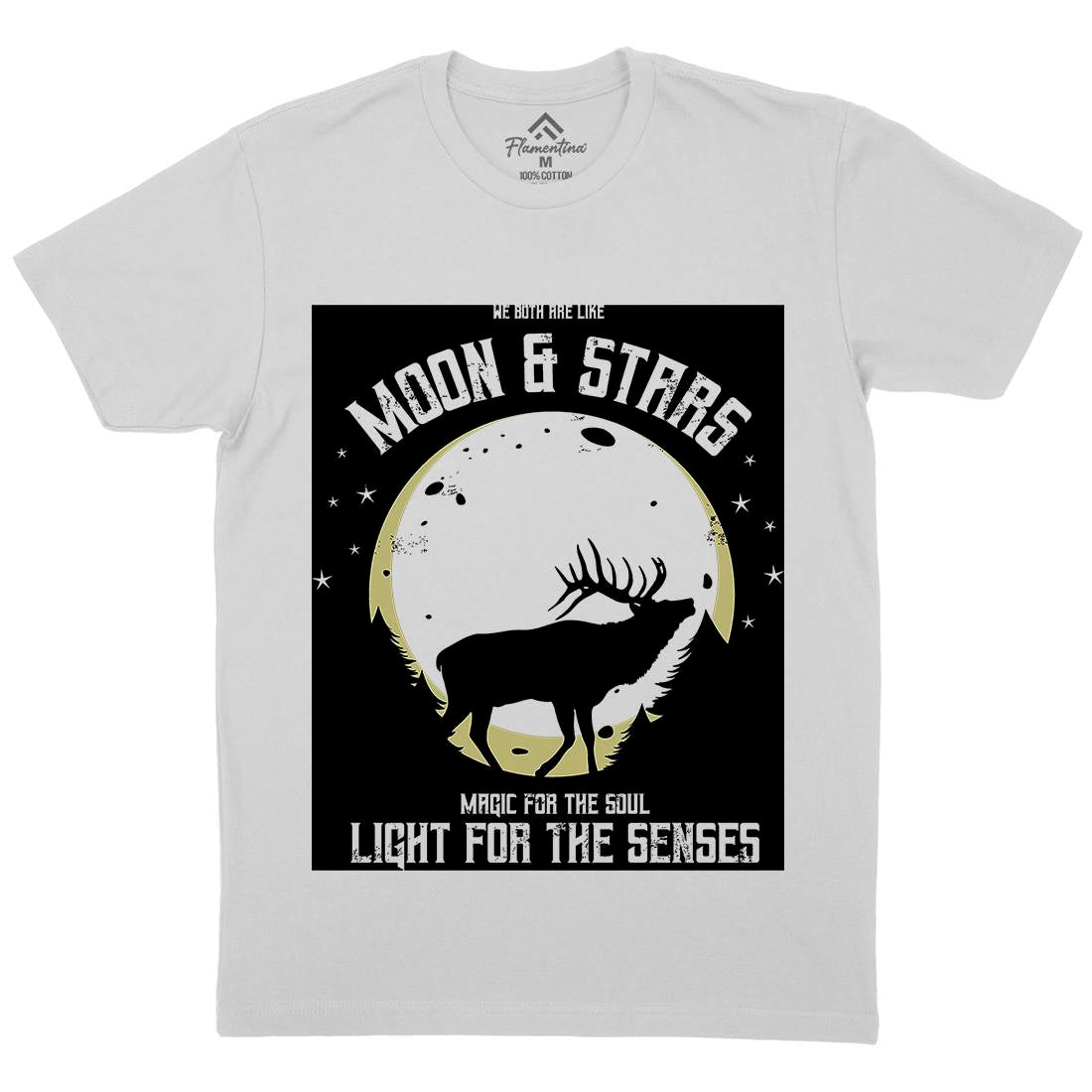 Deer Moon Mens Crew Neck T-Shirt Animals B706