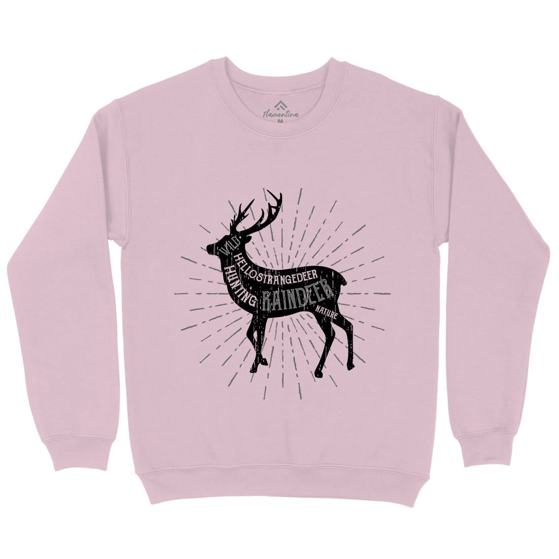 Deer Reindeer Kids Crew Neck Sweatshirt Animals B707