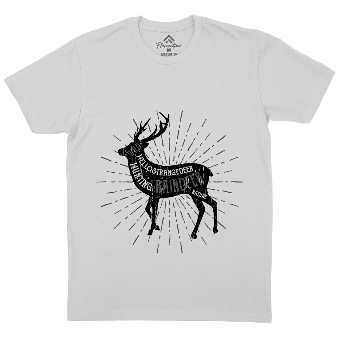 Deer Reindeer Mens Crew Neck T-Shirt Animals B707