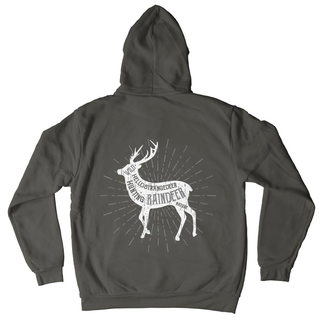 Deer Reindeer Mens Hoodie With Pocket Animals B707