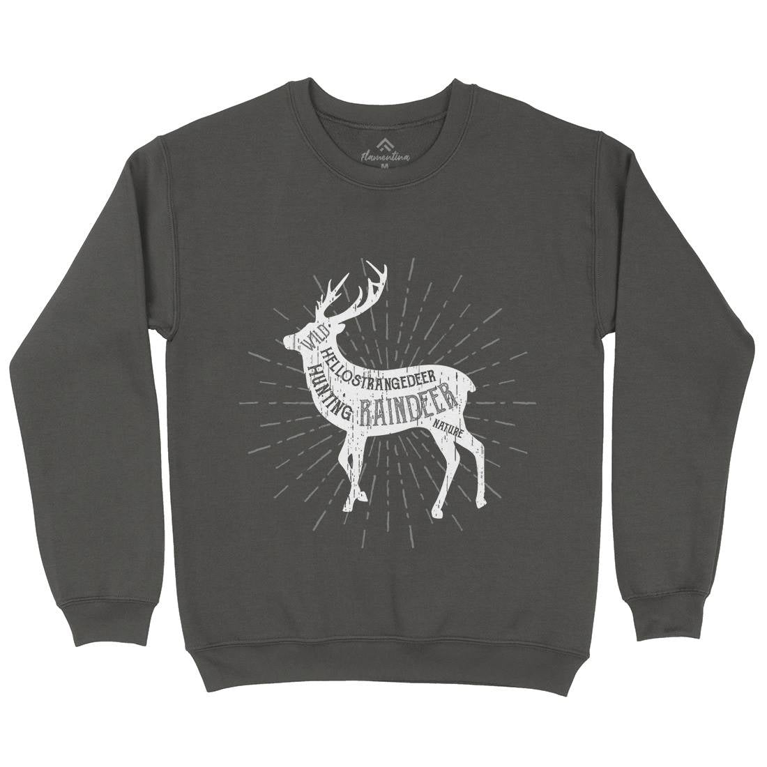 Deer Reindeer Kids Crew Neck Sweatshirt Animals B707