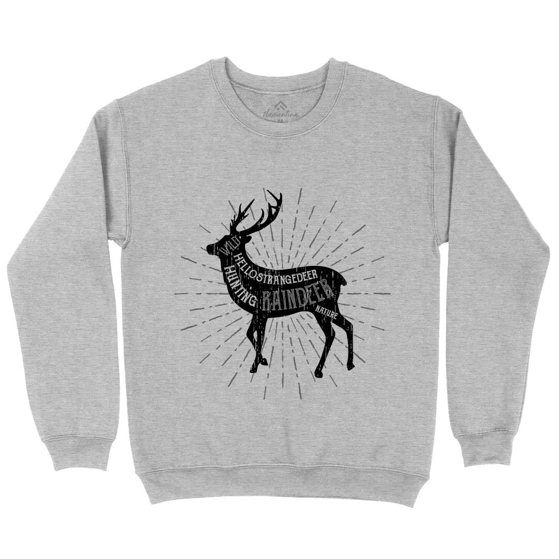 Deer Reindeer Mens Crew Neck Sweatshirt Animals B707