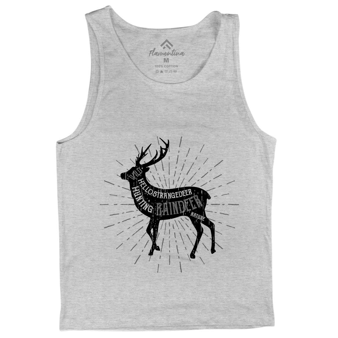 Deer Reindeer Mens Tank Top Vest Animals B707