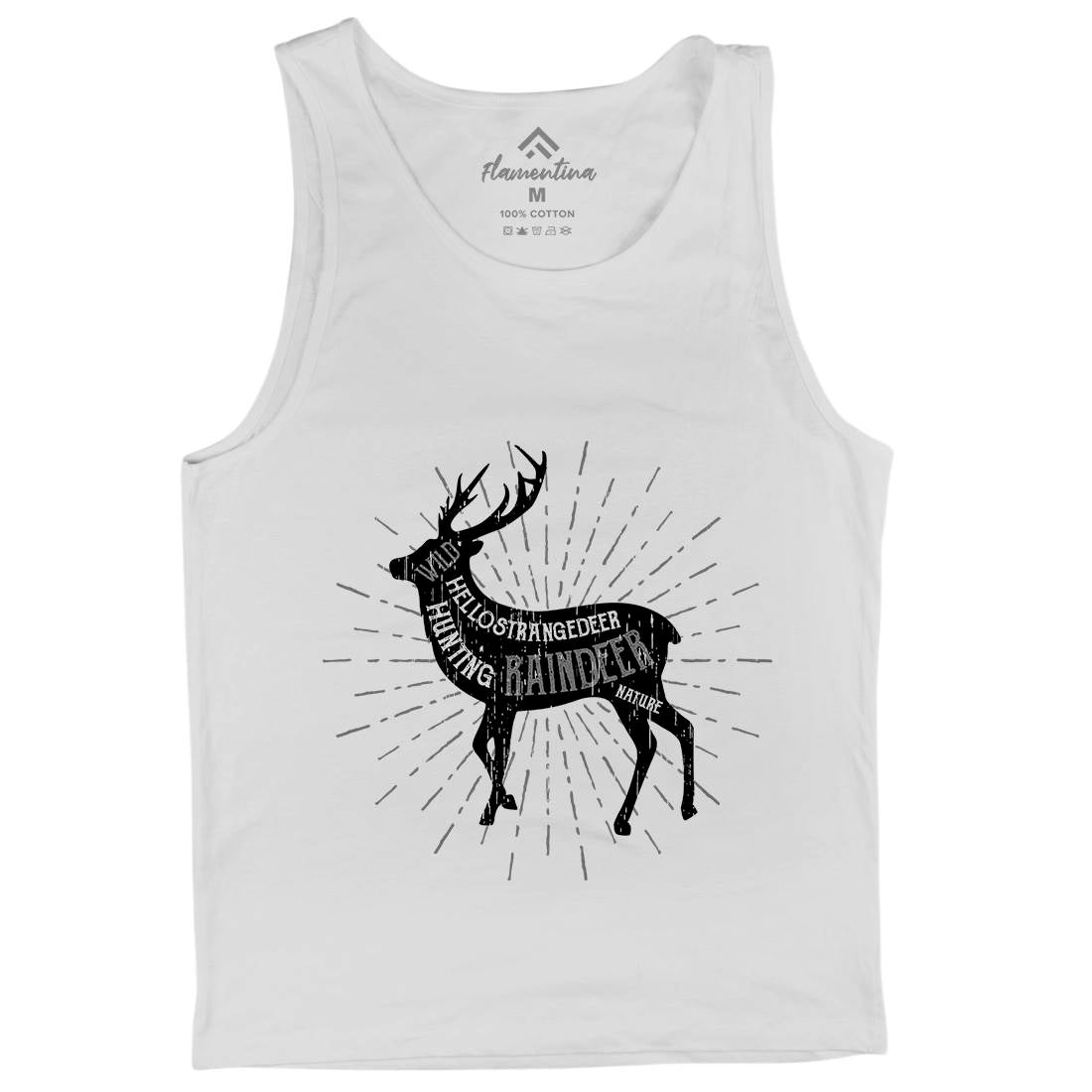 Deer Reindeer Mens Tank Top Vest Animals B707