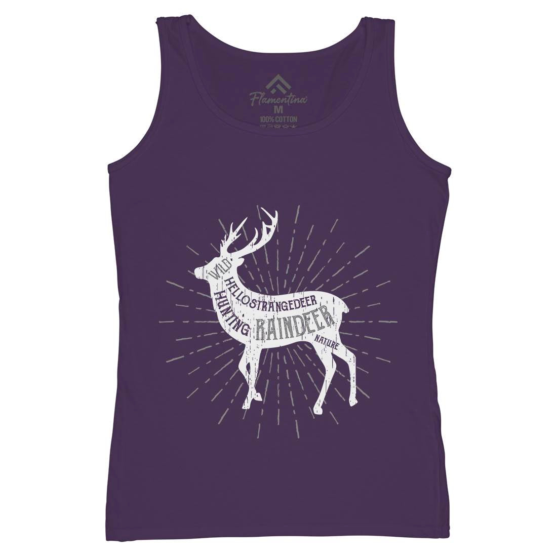 Deer Reindeer Womens Organic Tank Top Vest Animals B707