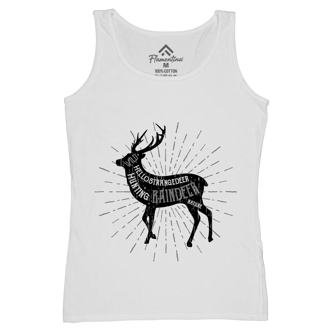Deer Reindeer Womens Organic Tank Top Vest Animals B707
