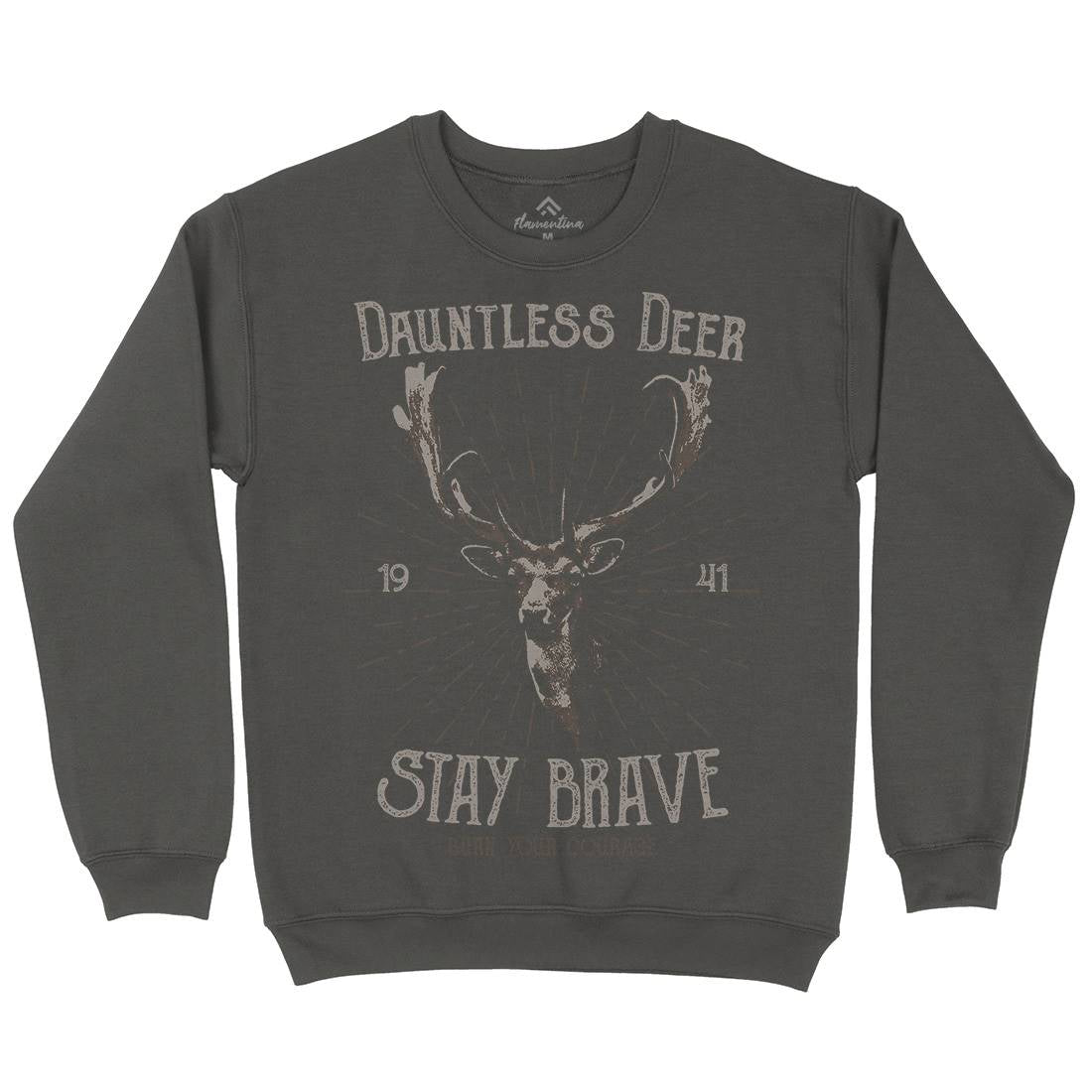 Deer Stay Brave Kids Crew Neck Sweatshirt Animals B708