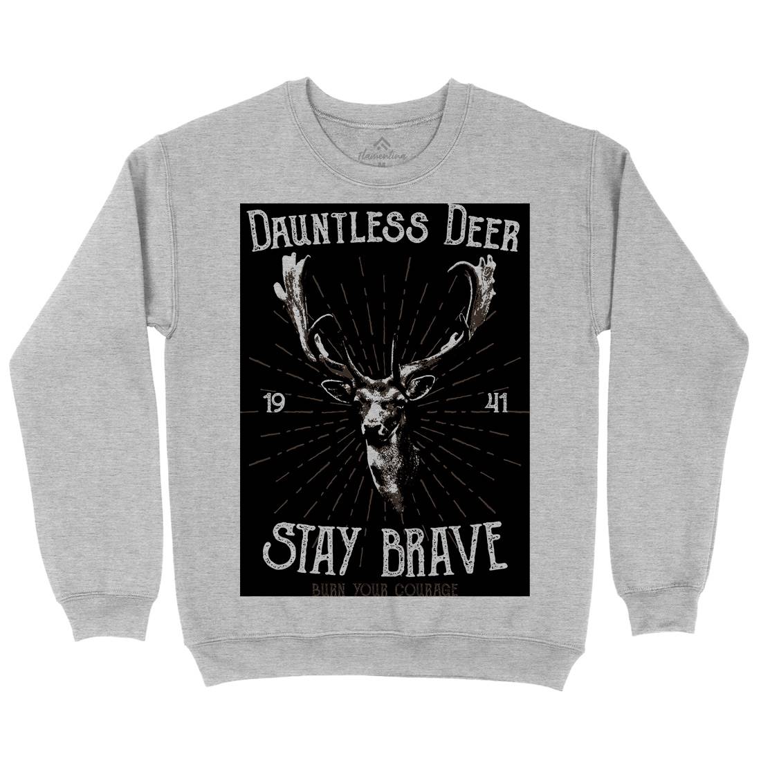 Deer Stay Brave Mens Crew Neck Sweatshirt Animals B708