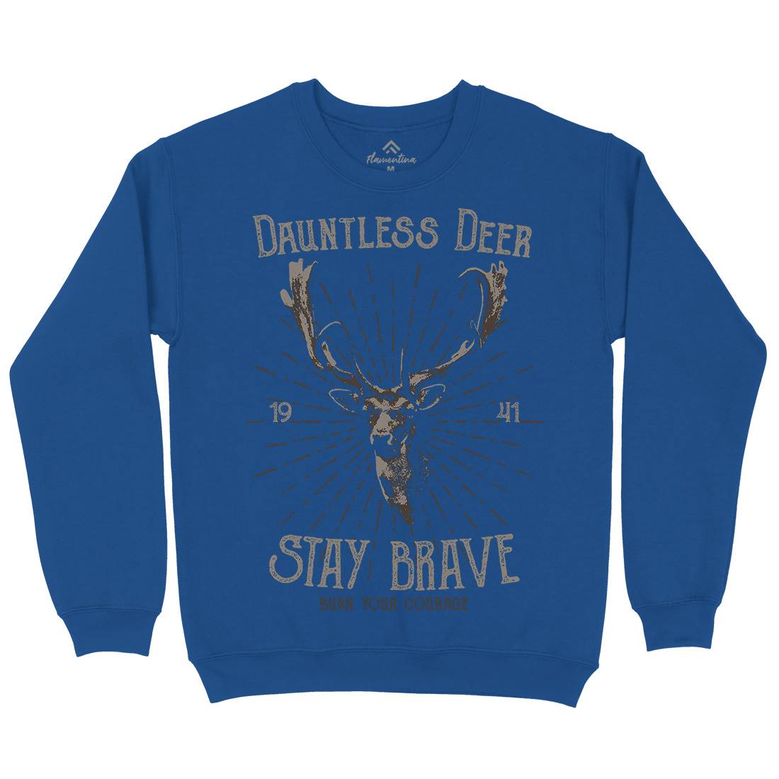 Deer Stay Brave Mens Crew Neck Sweatshirt Animals B708