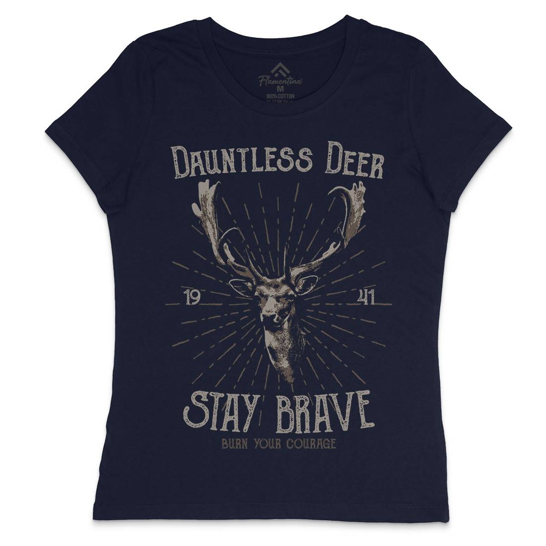 Deer Stay Brave Womens Crew Neck T-Shirt Animals B708