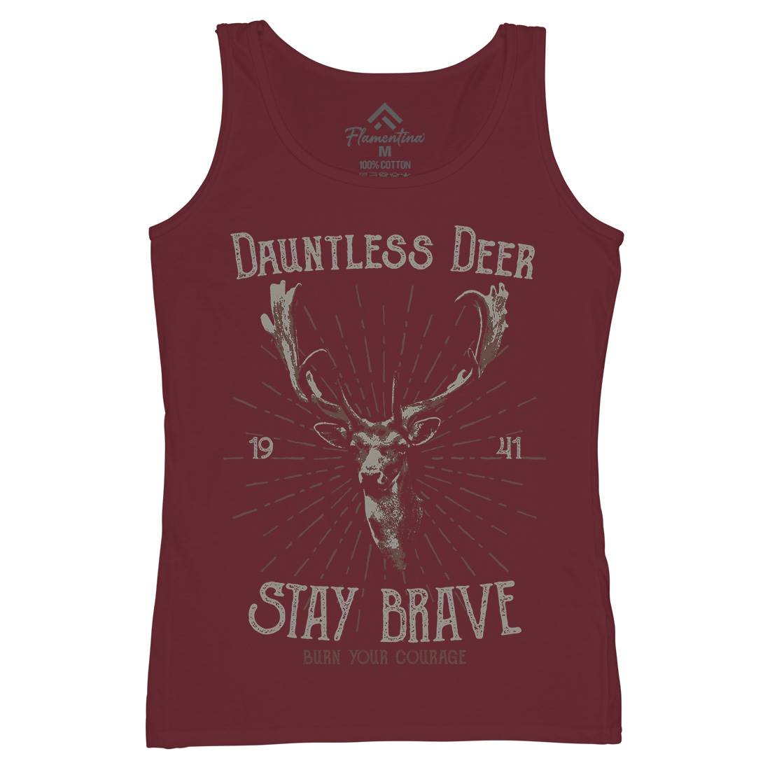 Deer Stay Brave Womens Organic Tank Top Vest Animals B708