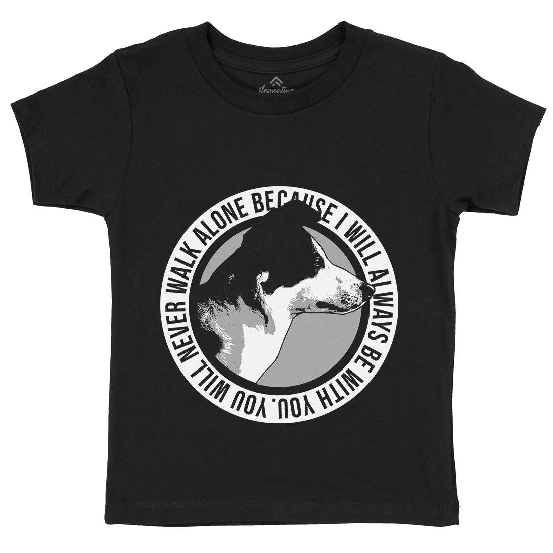 Dog Alone Kids Organic Crew Neck T-Shirt Animals B709