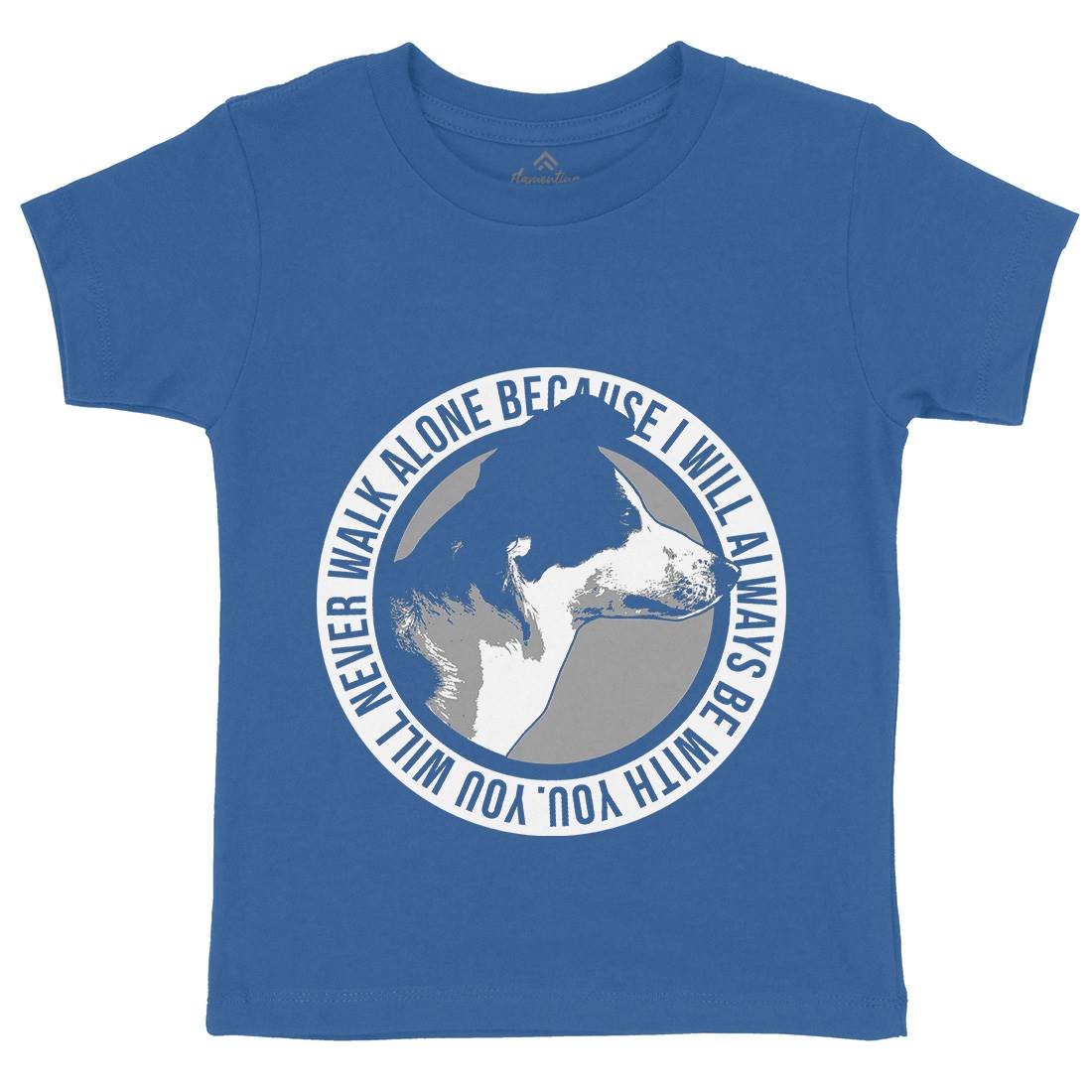 Dog Alone Kids Organic Crew Neck T-Shirt Animals B709