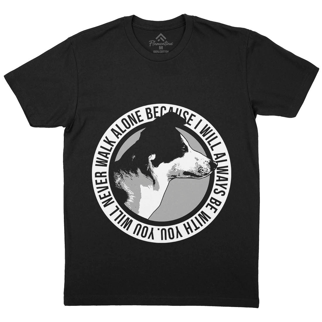 Dog Alone Mens Crew Neck T-Shirt Animals B709