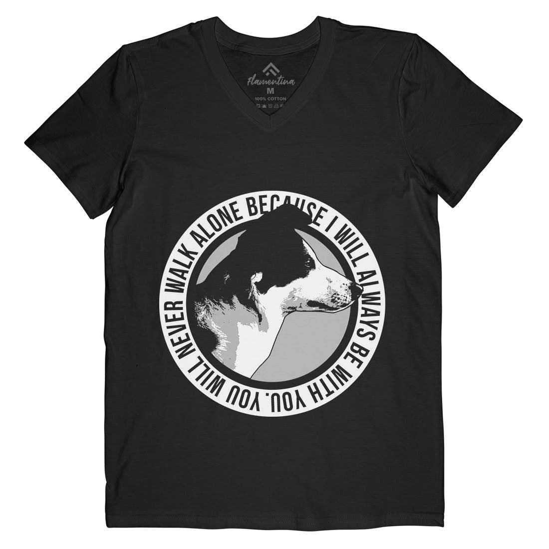 Dog Alone Mens V-Neck T-Shirt Animals B709