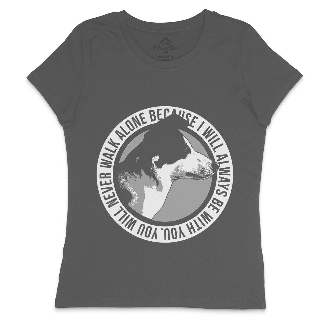 Dog Alone Womens Crew Neck T-Shirt Animals B709