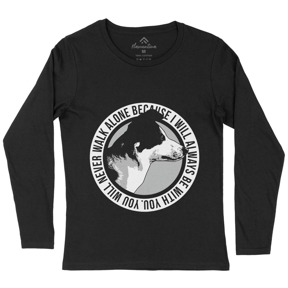 Dog Alone Womens Long Sleeve T-Shirt Animals B709