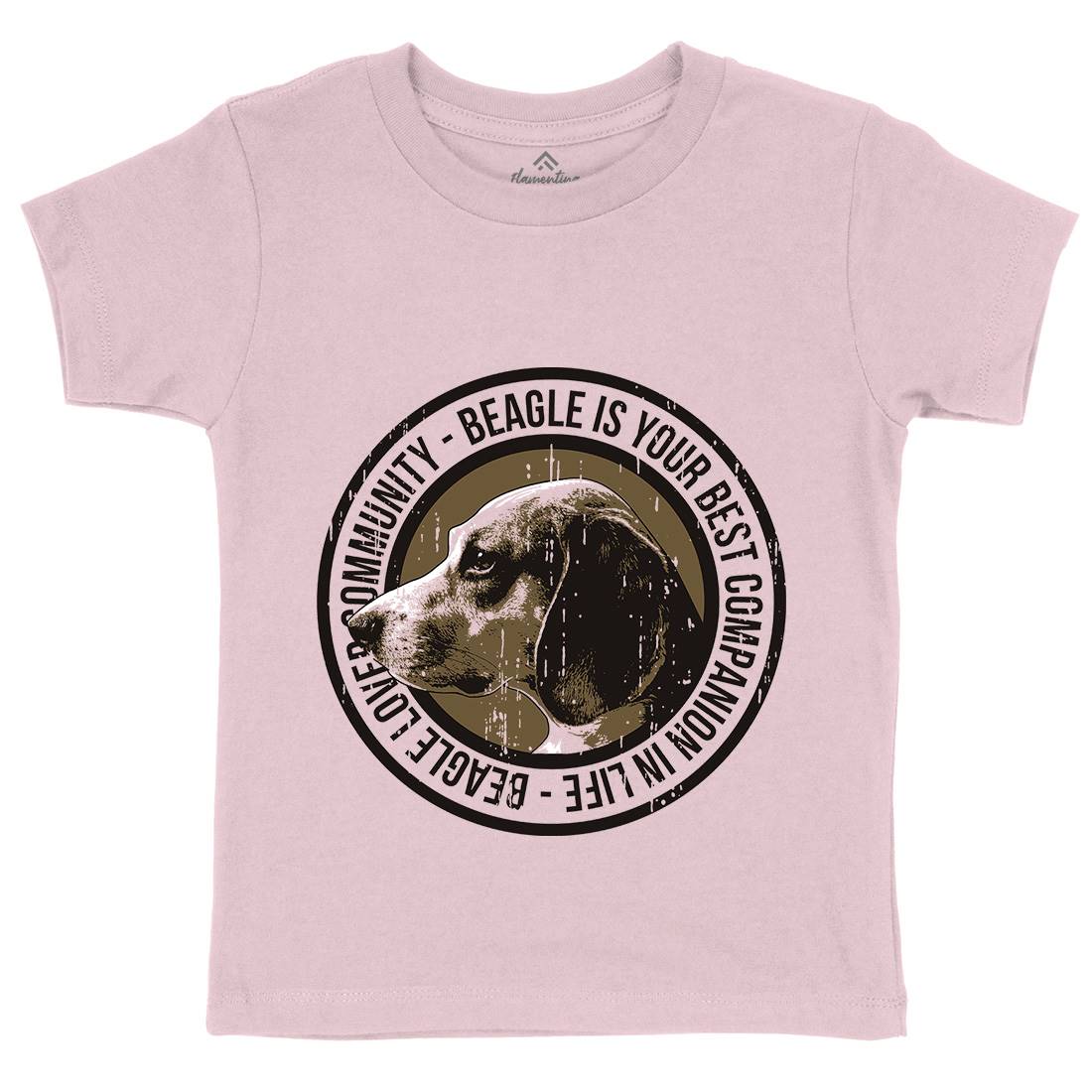 Dog Beagle Kids Organic Crew Neck T-Shirt Animals B710