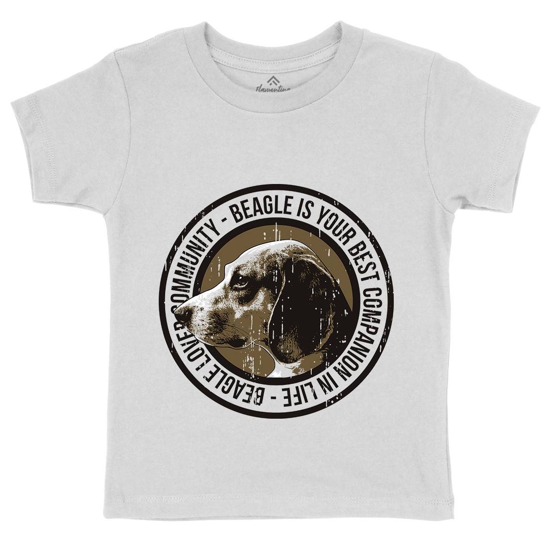 Dog Beagle Kids Crew Neck T-Shirt Animals B710