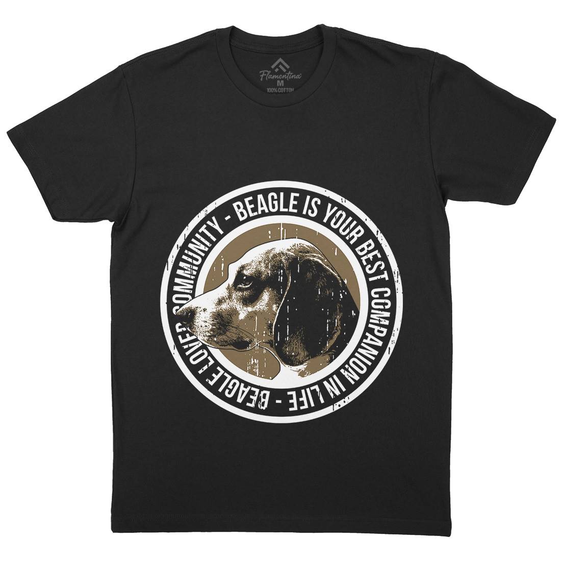Dog Beagle Mens Crew Neck T-Shirt Animals B710