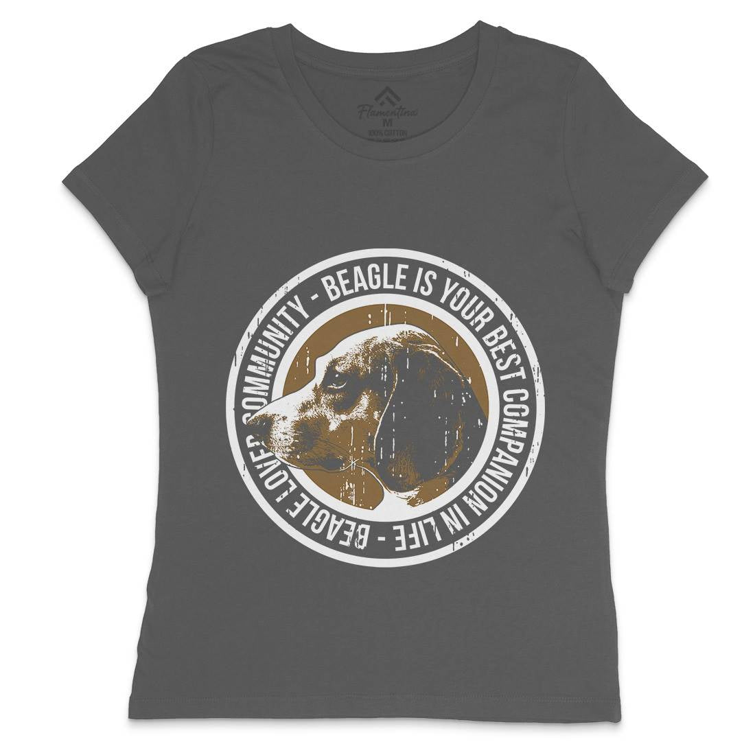 Dog Beagle Womens Crew Neck T-Shirt Animals B710