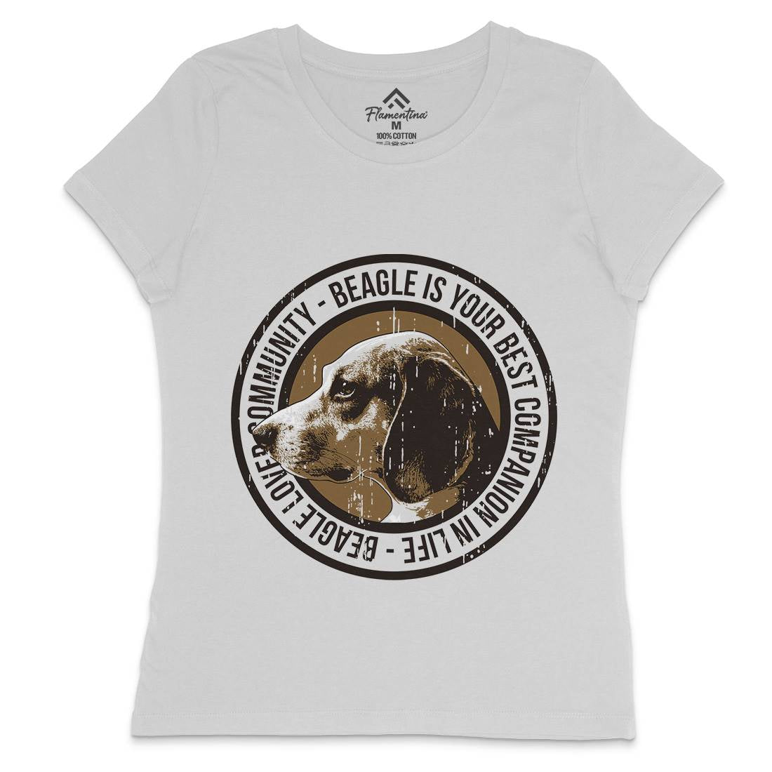 Dog Beagle Womens Crew Neck T-Shirt Animals B710