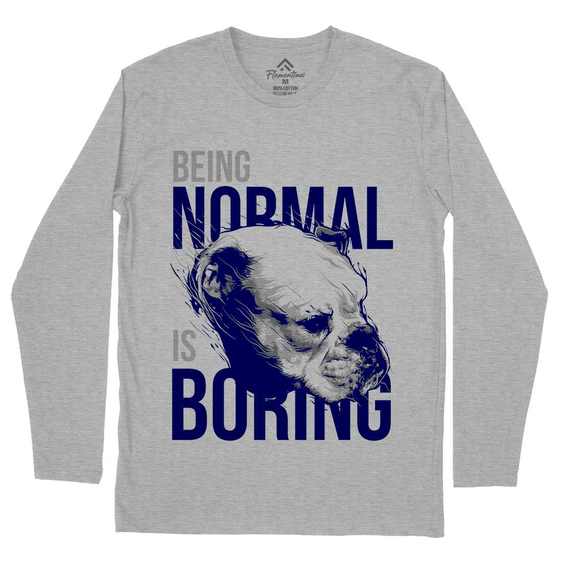 Dog Bulldog Mens Long Sleeve T-Shirt Animals B711