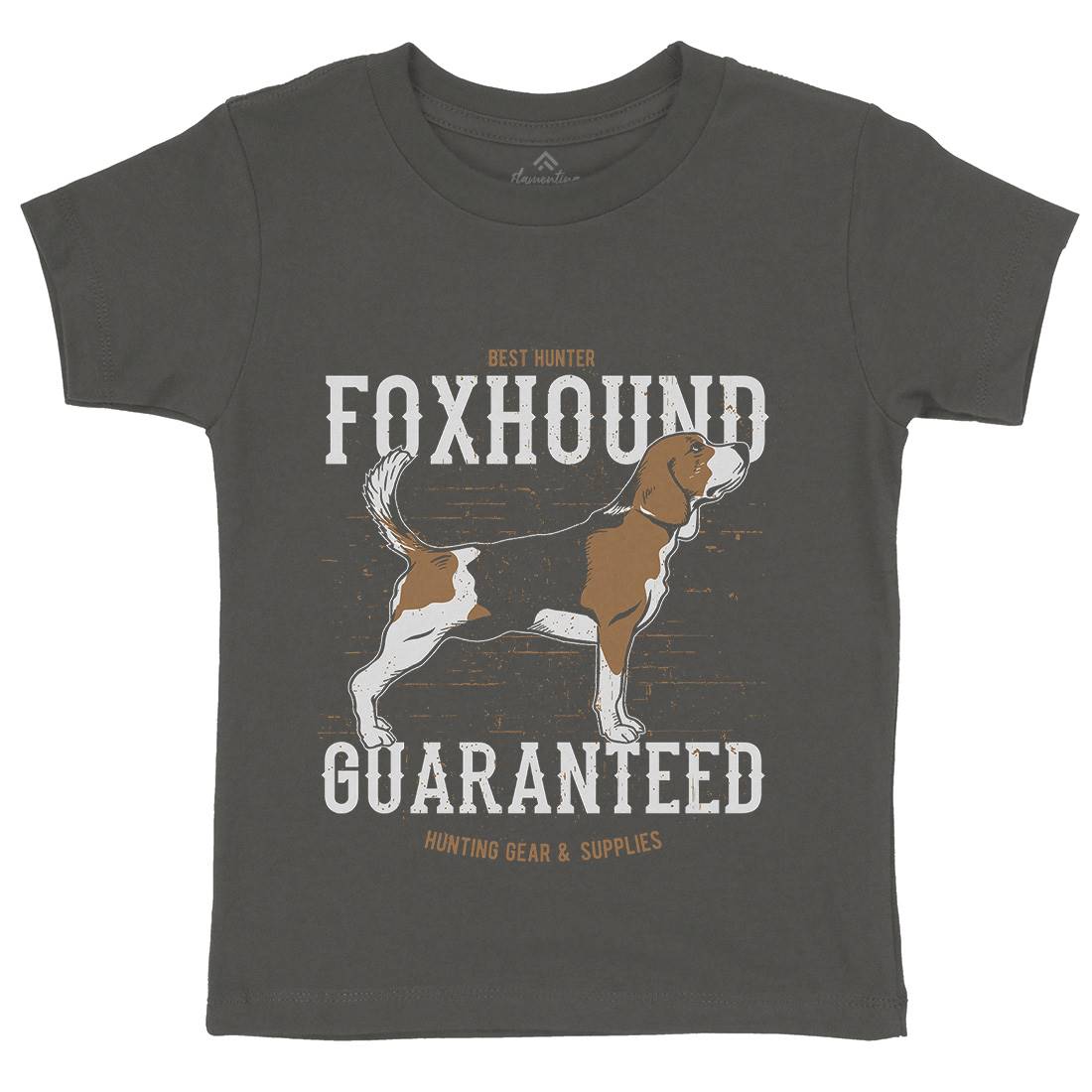 Dog Foxhound Kids Crew Neck T-Shirt Animals B712